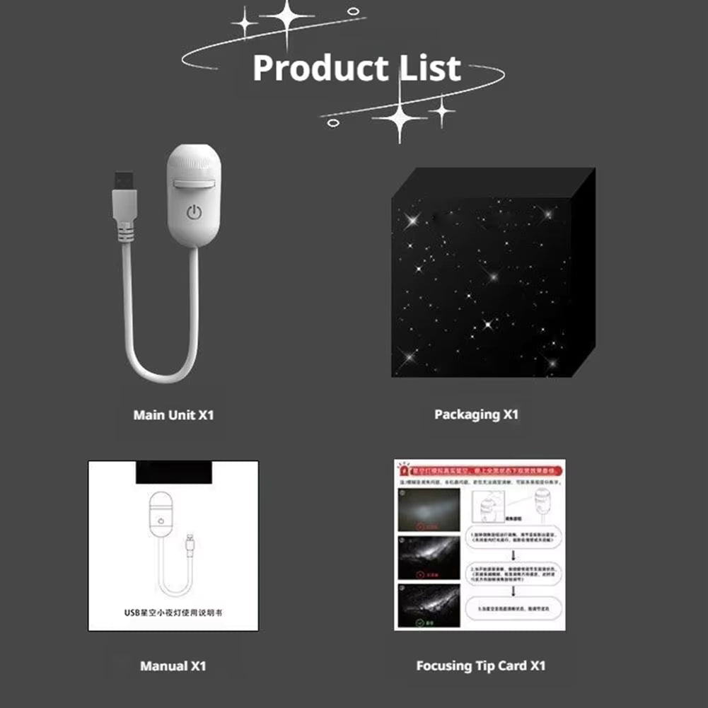 Galaxy Star Projector & Night Light – Rotating LED Mood Lamp
