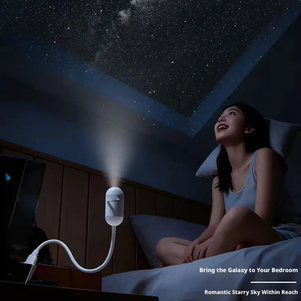 Galaxy Star Projector & Night Light – Rotating LED Mood Lamp