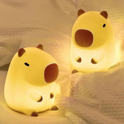 Cute Capybara Night Light – LED Bedside Lamp for Bedroom Decor & Gifts