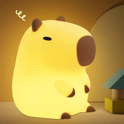 Cute Capybara Night Light – LED Bedside Lamp for Bedroom Decor & Gifts