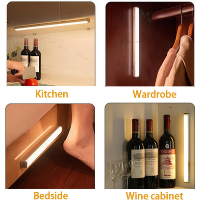 Rechargeable Motion Sensor LED Light Bar – Under Cabinet & Closet Lighting